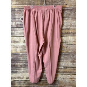 Briggs New York Womens‎ Plus Size 22W Pink Elastic Waist Casual Pants NWT